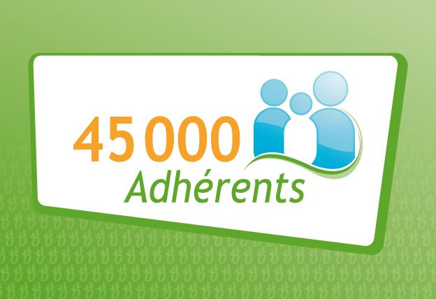 45 000 adhérents