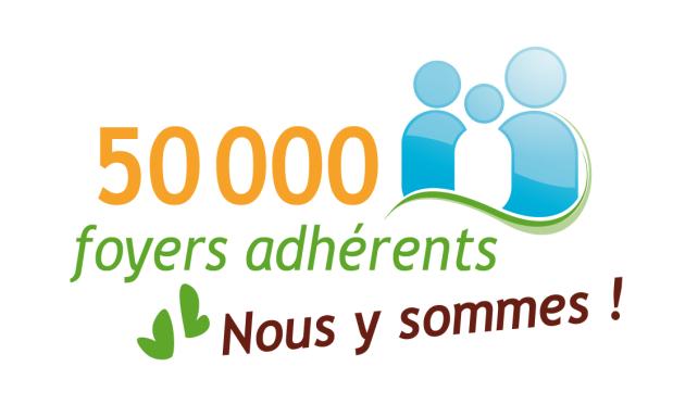 Dessin illustrant les 50 000 foyers adhérents de la coopérative